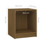 Table de chevet Marron miel 35,5x33,5x41,5cm Bois de pin massif