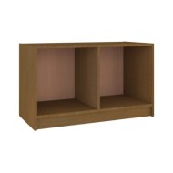 Meuble TV Marron miel 70x33x42 cm Bois de pin massif