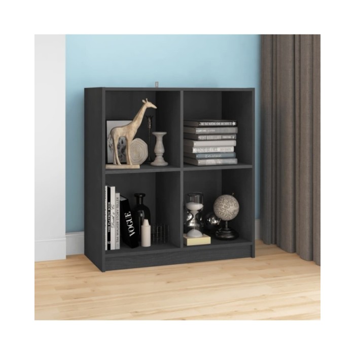 Buffet Gris 70x33x76 cm Bois de pin massif