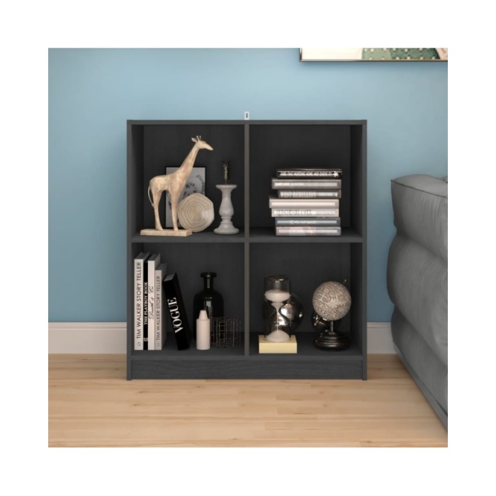 Buffet Gris 70x33x76 cm Bois de pin massif