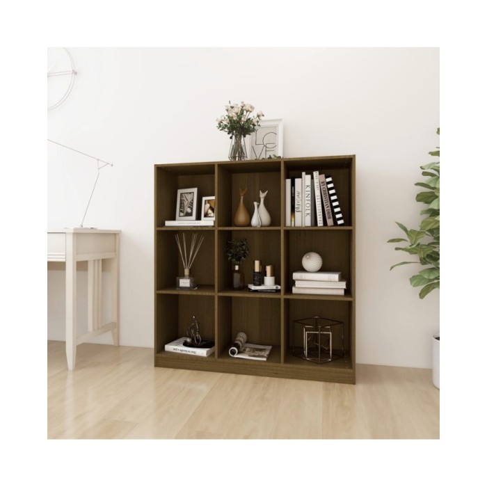 Bibliothèque/Séparateur de pièce Marron miel 104x33,5x110cm Pin