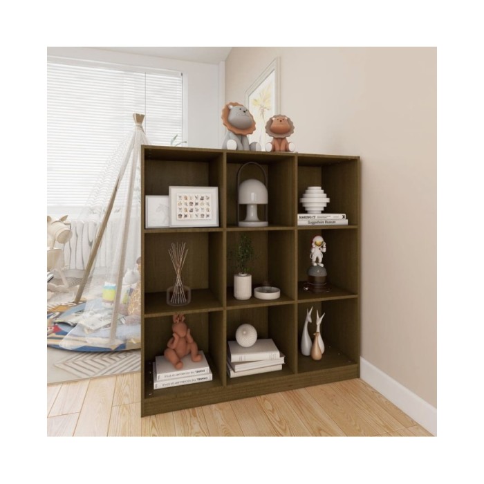 Bibliothèque/Séparateur de pièce Marron miel 104x33,5x110cm Pin