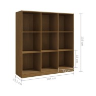 Bibliothèque/Séparateur de pièce Marron miel 104x33,5x110cm Pin