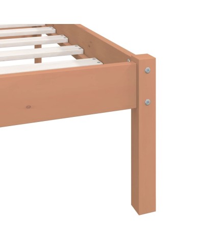 Cadre de lit Marron miel Bois de pin massif 200x200 cm