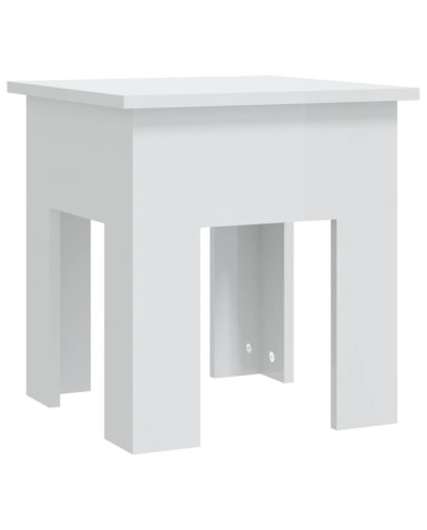 Table basse Blanc brillant 40x40x42 cm Aggloméré 