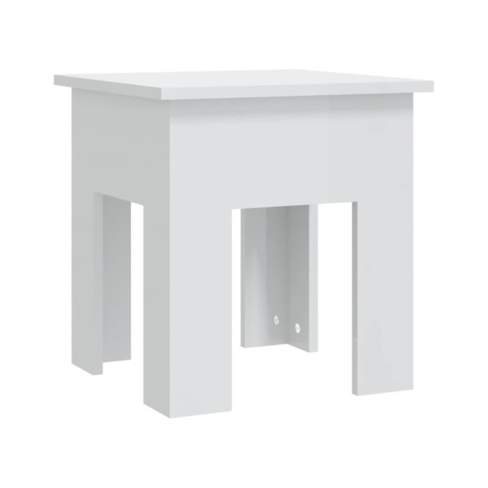 Table basse Blanc brillant 40x40x42 cm Aggloméré 
