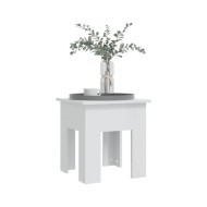 Table basse Blanc brillant 40x40x42 cm Aggloméré 