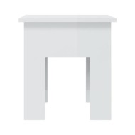 Table basse Blanc brillant 40x40x42 cm Aggloméré 