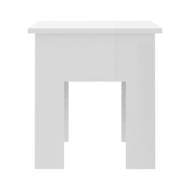 Table basse Blanc brillant 40x40x42 cm Aggloméré 