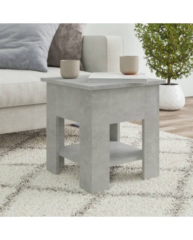 Table basse Gris béton 40x40x42 cm Bois d'ingénierie