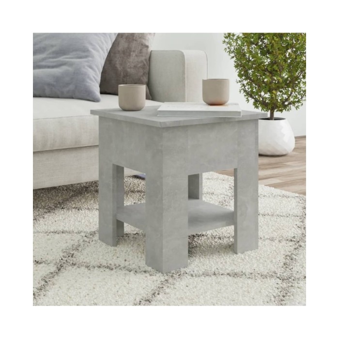 Table basse Gris béton 40x40x42 cm Bois d'ingénierie