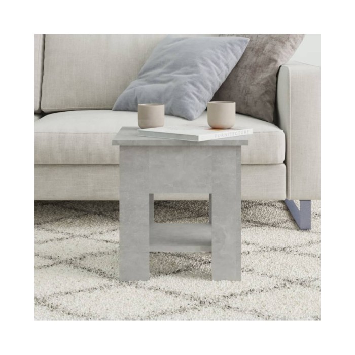 Table basse Gris béton 40x40x42 cm Bois d'ingénierie