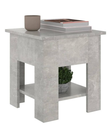Table basse Gris béton 40x40x42 cm Bois d'ingénierie