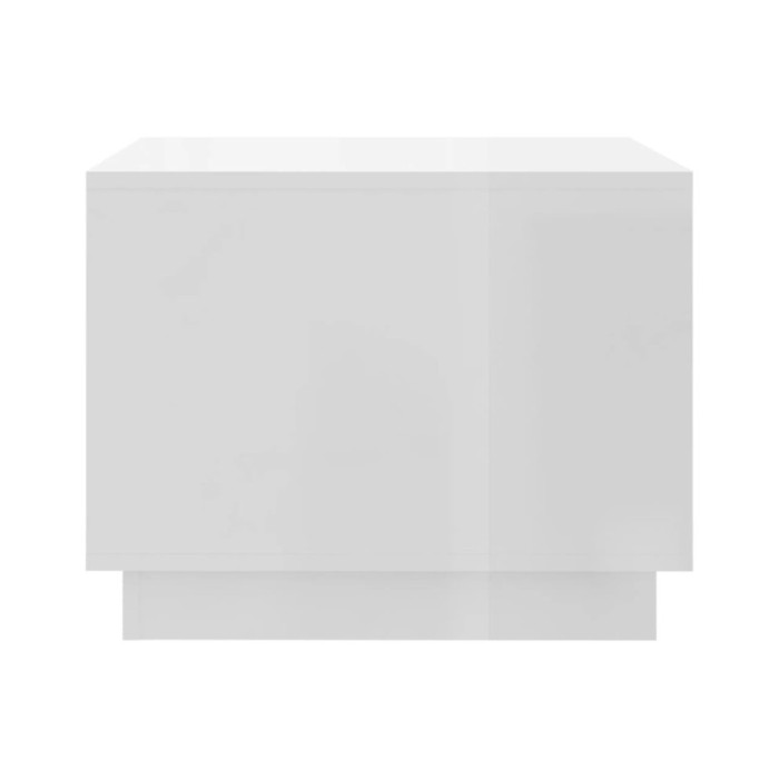 Table basse Blanc brillant 55x55x43 cm Aggloméré 