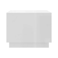 Table basse Blanc brillant 55x55x43 cm Aggloméré 