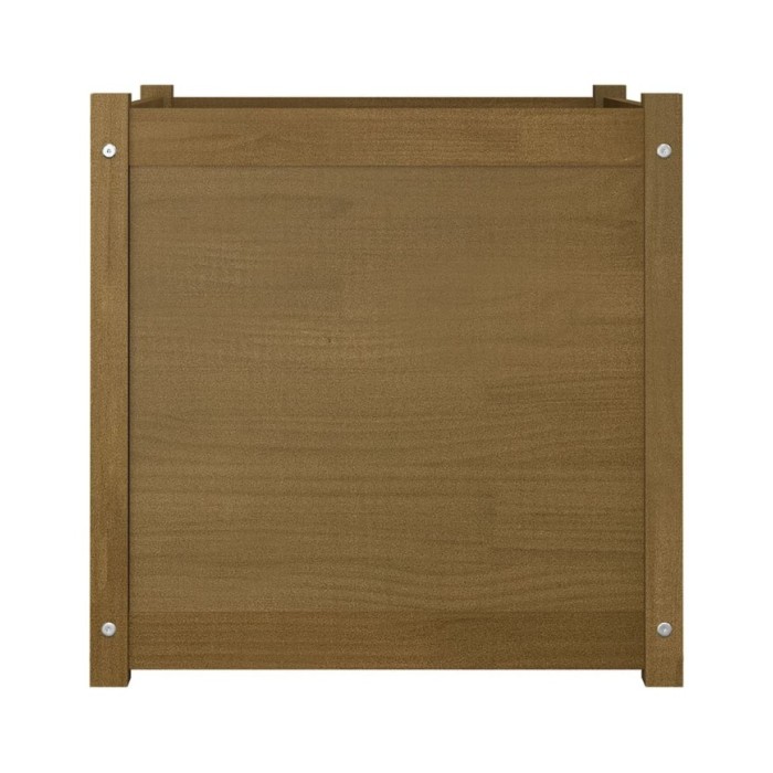 Jardinières 2 pcs Marron miel 60x60x60 cm Bois de pin massif