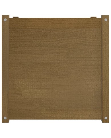Jardinières 2 pcs Marron miel 60x60x60 cm Bois de pin massif