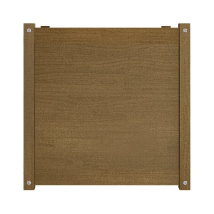 Jardinières 2 pcs Marron miel 60x60x60 cm Bois de pin massif