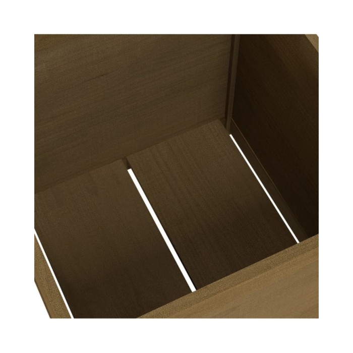 Jardinières 2 pcs Marron miel 60x60x60 cm Bois de pin massif