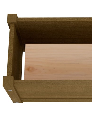 Lit surélevé de jardin Marron miel 150x31x31 cm Bois de sapin