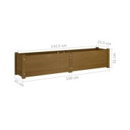 Lit surélevé de jardin Marron miel 150x31x31 cm Bois de sapin