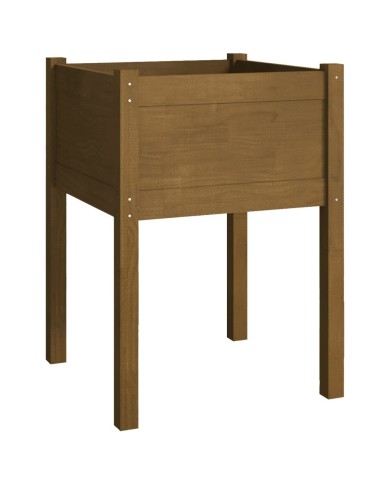 Jardinière d'extérieur Marron miel 50x50x70 cm Pin massif