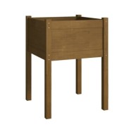 Jardinière d'extérieur Marron miel 50x50x70 cm Pin massif