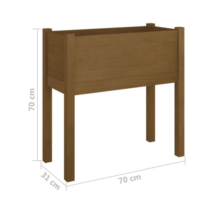 Jardinière Marron miel 70x31x70 cm Bois de pin massif