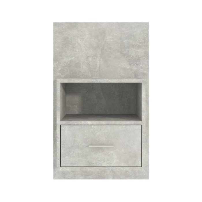Table de chevet murale Gris béton Bois d'ingénierie