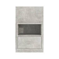 Table de chevet murale Gris béton Bois d'ingénierie