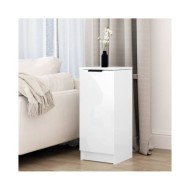 Buffet Blanc brillant 30x30x70 cm Bois d'ingénierie
