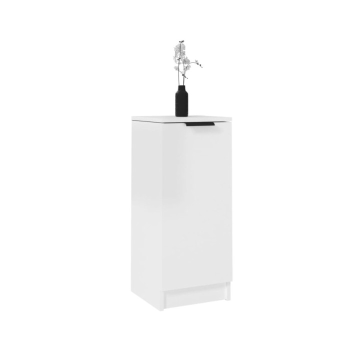 Buffet Blanc brillant 30x30x70 cm Bois d'ingénierie