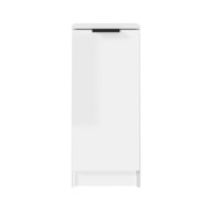 Buffet Blanc brillant 30x30x70 cm Bois d'ingénierie