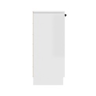 Buffet Blanc brillant 30x30x70 cm Bois d'ingénierie