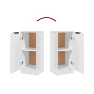 Buffet Blanc brillant 30x30x70 cm Bois d'ingénierie