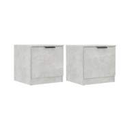 Tables de chevet 2 pcs Gris béton 40x39x40 cm