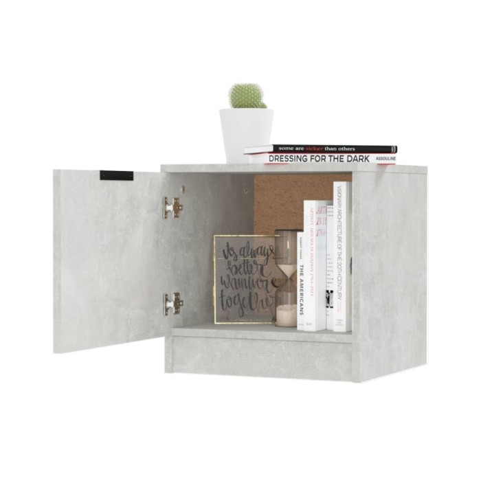 Tables de chevet 2 pcs Gris béton 40x39x40 cm