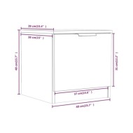 Tables de chevet 2 pcs Gris béton 40x39x40 cm