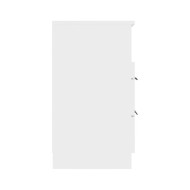 Tables de chevet 2 pcs Blanc brillant Bois d'ingénierie