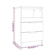 Tables de chevet 2 pcs Blanc brillant Bois d'ingénierie