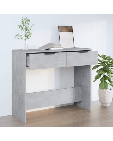 Table console Gris béton 90x36x75 cm Bois d'ingénierie