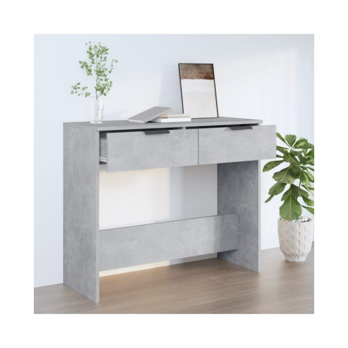 Table console Gris béton 90x36x75 cm Bois d'ingénierie