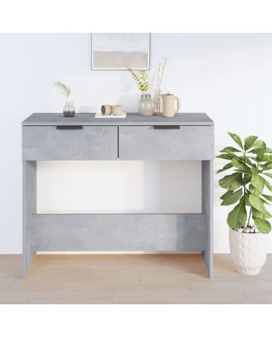 Table console Gris béton 90x36x75 cm Bois d'ingénierie