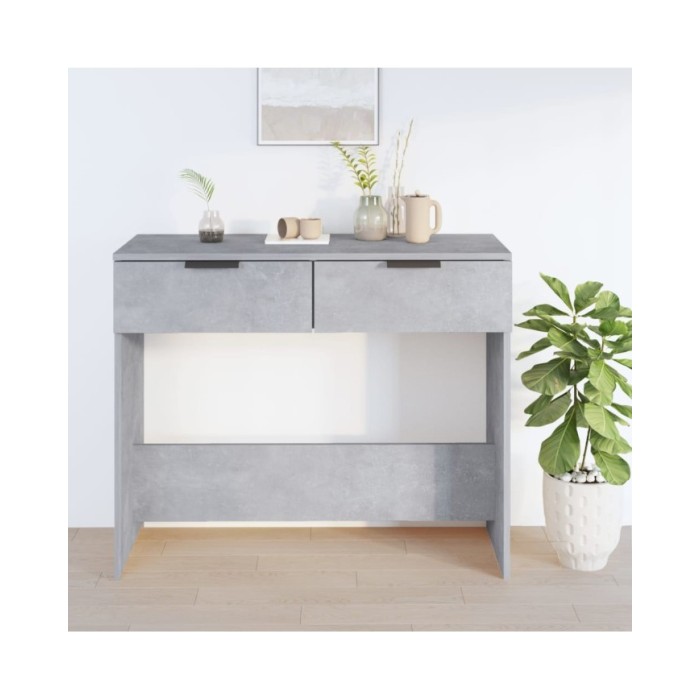 Table console Gris béton 90x36x75 cm Bois d'ingénierie