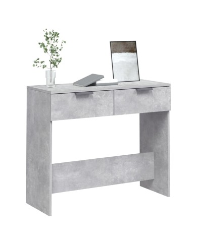 Table console Gris béton 90x36x75 cm Bois d'ingénierie