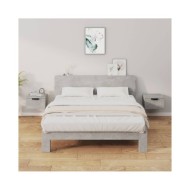 Tables de chevet murales 2 pcs Gris béton 34x30x20 cm
