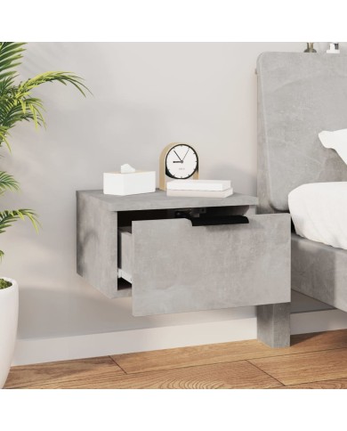 Tables de chevet murales 2 pcs Gris béton 34x30x20 cm