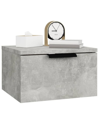 Tables de chevet murales 2 pcs Gris béton 34x30x20 cm