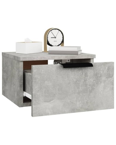 Tables de chevet murales 2 pcs Gris béton 34x30x20 cm