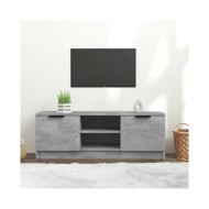 Meuble TV Gris béton 102x35x36,5 cm Bois d'ingénierie